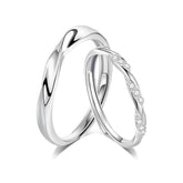Matching Couples Rings for Women Men Couple Wedding Ring Set His and Hers Rings Bands for Couples Engagement Wedding Band Ring Adjustble Relationship Mobius Rings for 2